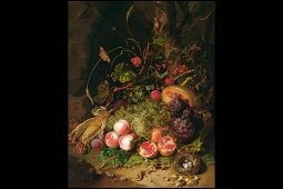 Rachel Ruysch, Still Life of Fruit with a Bird's Nest and Insects, 1710 (oil on canvas